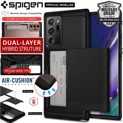 Genuine SPIGEN Slim Armor CS Card Slider Holder Cover for Samsung Galaxy Note 20 Ultra Case