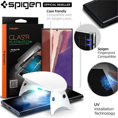 Genuine SPIGEN GLAS.tR Platinum UV Tempered Glass for Samsung Galaxy Note 20 Ultra Glass Screen Protector