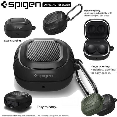 SPIGEN Rugged Armor Case for Galaxy Buds FE / 2 Pro / 2 / Pro / Live