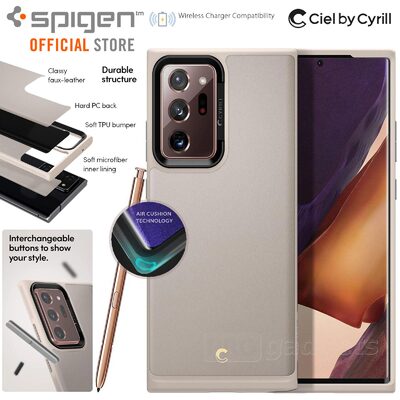 Genuine SPIGEN Ciel by CYRILL Leather Brick Cover for Samsung Galaxy Note 20 Ultra Case