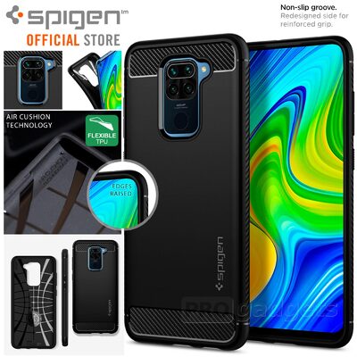 Genuine SPIGEN Rugged Armor Resilient Soft Cover for Xiaomi Redmi Note 9 Case