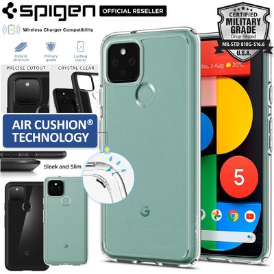 Genuine SPIGEN Ultra Hybrid Shockproof Clear Hard Cover for Google Pixel 5 Case