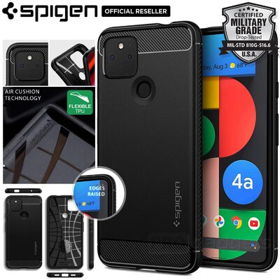Genuine SPIGEN Ultra Rugged Armor Resilient Soft Cover for Google Pixel 4a 5G Case