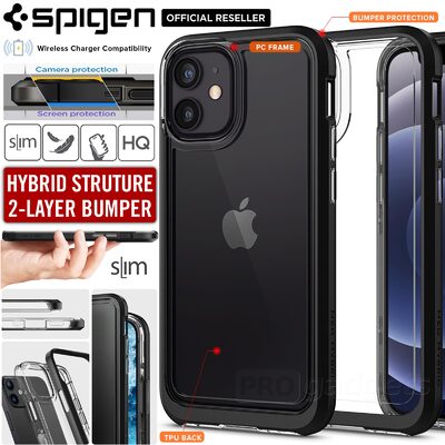 Genuine SPIGEN Neo Hybrid Crystal Clear Bumper Cover for Apple iPhone 12 mini (5.4-inch) Case