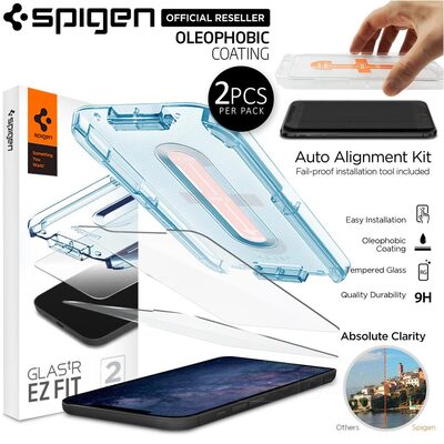 Genuine SPIGEN Glas.tR EZ Fit Tempered Glass for Apple iPhone 12 mini (5.4-inch) Glass Screen Protector 2 Pcs/Pack