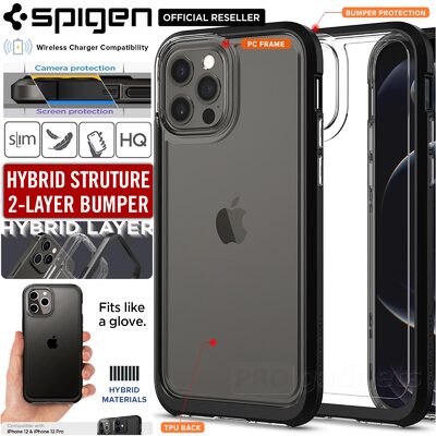 Genuine SPIGEN Neo Hybrid Crystal Clear Bumper Cover for Apple iPhone 12 / iPhone 12 Pro (6.1-inch) Case