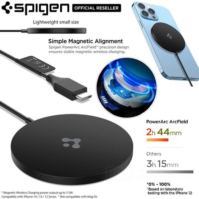 SPIGEN ArcField PF2009 Magnetic Wireless Charger (MagFit) for iPhone MagSafe series / MagSafe Case / Pixelsnap Case