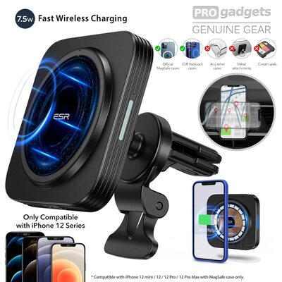 ESR HaloLock Magnetic Magsafe Wireless Car Charger Dock for iPhone / MagSafe Case