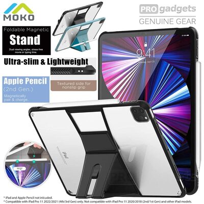 Moko Transparent Hard PC Case with Foldable Stand for iPad Pro 11 (2022/2021)