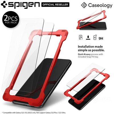 SPIGEN Caseology Snap Fit 2PCS Glass Screen Protector for Galaxy S22