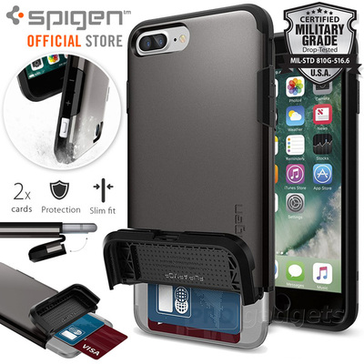 iPhone 7 Plus Case, Genuine SPIGEN Flip Armor Card Holder Cover for Apple