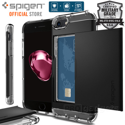 iPhone 7 Plus Case, Genuine SPIGEN CRYSTAL WALLET Card Slot Dual Cover for Apple