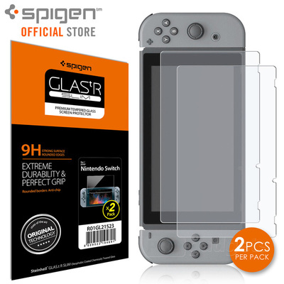 Nintendo Switch Glass Screen Protector Genuine Spigen GLAS.tR 9H Tempered Glass 2PCS/P