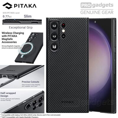PITAKA MagEz Case 3 MagSafe Compatible Case for Galaxy S23 Ultra