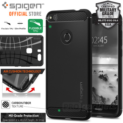 Huawei GR3 P8 Lite 2017 Case, Genuine SPIGEN Rugged Armor Soft Cover for Huawei