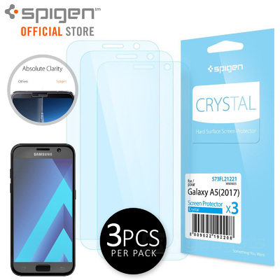Galaxy A5 2017 Screen Protector, Genuine SPIGEN Crystal Clear Film 3PCS PER PACK