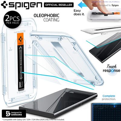 SPIGEN GLAS.tR EZ Fit HD 2PCS Glass Screen Protector for Galaxy S24 Ultra