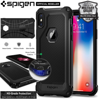 iPhone X Case, Genuine SPIGEN Rugged Armor Extra Soft Cover for Apple