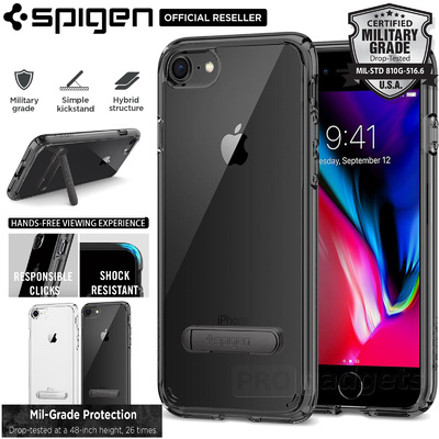iPhone 8 Case, Genuine SPIGEN Ultra Hybrid S Kickstand Bumper Cover for Apple