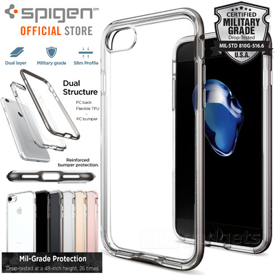 iPhone 8 Case, Genuine SPIGEN Neo Hybrid Crystal Bumper Cover for Apple