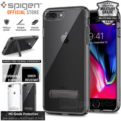 iPhone 8 Plus Case, Genuine SPIGEN Ultra Hybrid S Kickstand Cover for Apple
